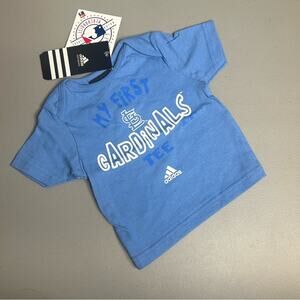 Adidas My First STL Cardinals Tee Shirt MLB Baseball Blue Baby 3/6 Months NWT